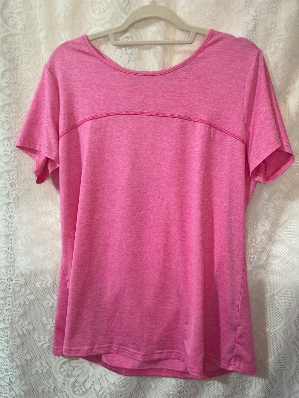 😻5for$15😻Kimmery Cross back Scoop Neck Athletic Top in Pink XL